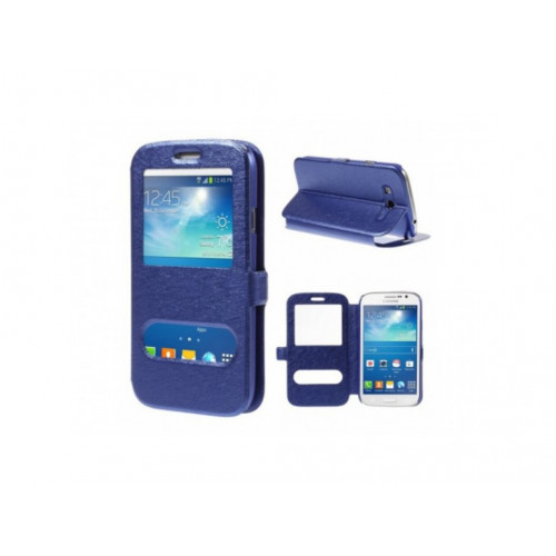 Púzdro Dual View Windows Samsung Galaxy Grand Neo I9060 I9082 modre