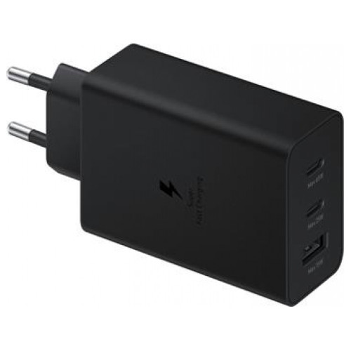 EP-T6530NBE Samsung Trio (2xUSB-C,1xUSB-A) 65W Cestovní nabíječka čierny (Pošk. Balení)