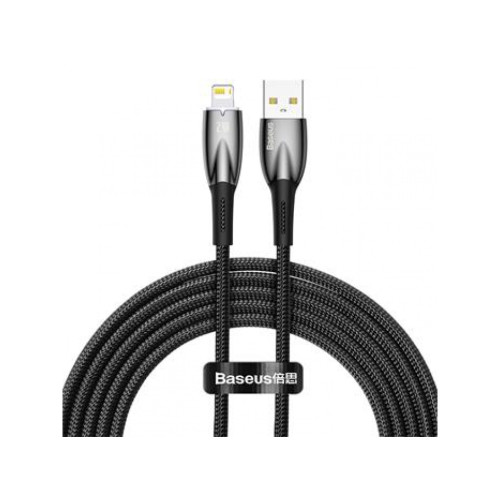 Baseus Glimmer Series Fast Charging Datový Kabel USB-A - Lighting 2.4A 2m čierny Baseus Glimmer Series Fast Charging Datový Kabel USB-A - Lighting 2.4A 2m čierny