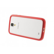 Bumper Clear pre Samsung i9500 S4 červený Bumper Clear pre Samsung i9500 S4 červený