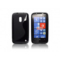 PUZDRO NOKIA 620 LUMIA SILICON VZOR S ČIERNE