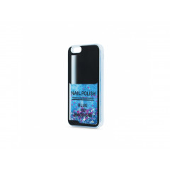 Liquid Glitter TPU Púzdro Nail pre Huawei P8 Lite modrý