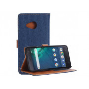 Púzdro Wallet book HTC X2 - tmavo modrá