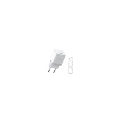 Baseus Palm Fast Nabíječka USB-C 20W + Datový Kabel USB-C/USB-C 1m biely