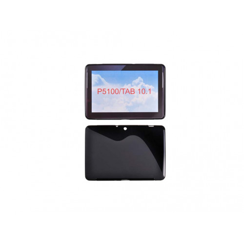 PUZDRO SAMSUNG P5100 SILICON ČIERNE VZOR S