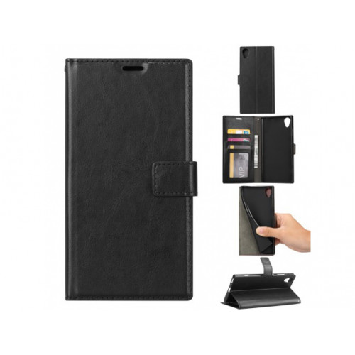 Crazy Knižkový Obal Sony Xperia XA1 Plus čierny Crazy Knižkový Obal Sony Xperia XA1 Plus čierny
