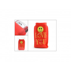 PUZDRO PONOŽKA SOXY STRECH I LOVE YOU červené