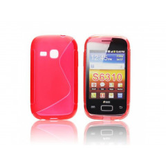 PUZDRO SAMSUNG S6310 GALAXY YOUNG SILICON VZOR S ČERVENE