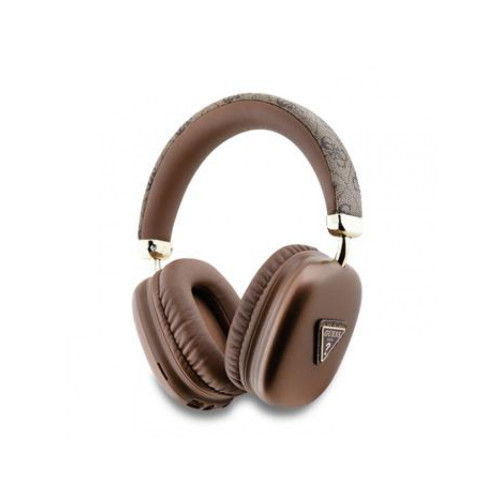 Guess PU Leather 4G Triangle Logo Bluetooth Stereo Headphone Brown