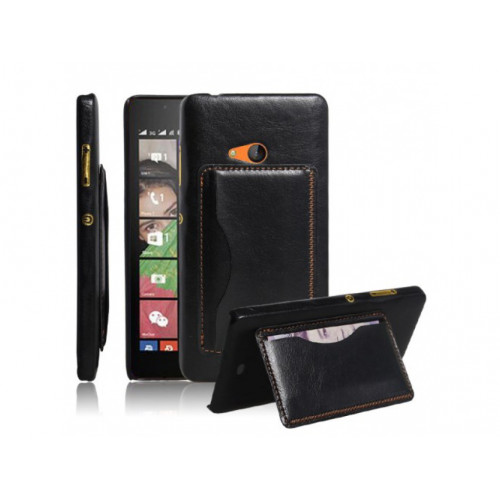 Púzdro tvrdené kožené retro Microsoft Lumia 540 Dual SIM čierne Púzdro tvrdené kožené retro Microsoft Lumia 540 Dual SIM čierne