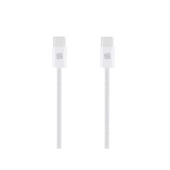 OBAL:ME Super Fast USB-C/USB-C Pletený kábel 60W 1m biely