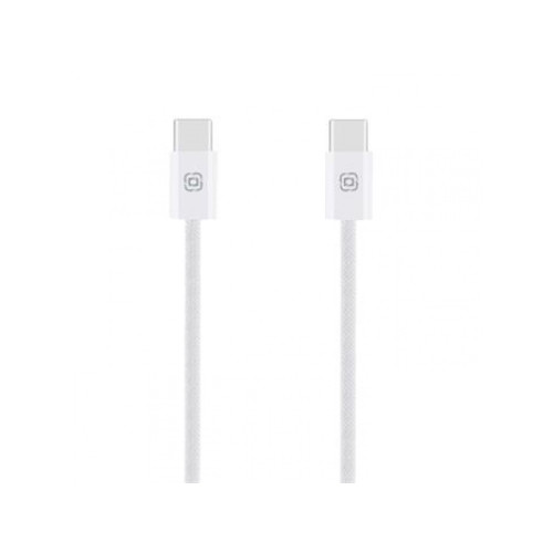 OBAL:ME Super Fast USB-C/USB-C Pletený kábel 60W 1m biely OBAL:ME Super Fast USB-C/USB-C Pletený kábel 60W 1m biely
