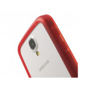 Bumper Clear pre Samsung i9500 S4 červený Bumper Clear pre Samsung i9500 S4 červený