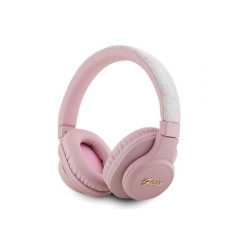 Guess PU Leather 4G Tone on Tone Script Logo BT5.3 Stereo Headphone Pink
