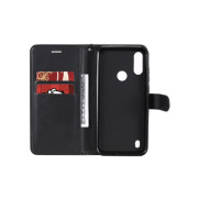 Wallet Stand Knižkový Obal Motorola Moto E6 2020 čierny