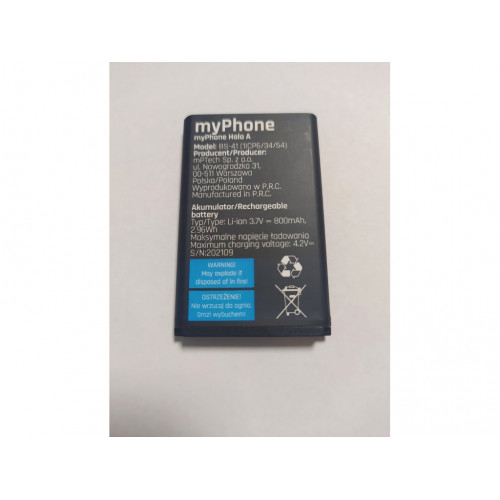 Batéria MyPhone BS-41 800 mAh Li-ion HALO A/A+ Batéria MyPhone BS-41 800 mAh Li-ion HALO A/A+
