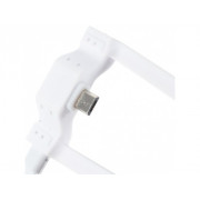 Multifunkčný nabíjací nabíjací kábel s držiakom Micro USB biely Multifunkčný nabíjací nabíjací kábel s držiakom Micro USB biely
