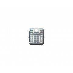 KLÁVESNICA NOKIA E60 STRIEBORNA ORIGINÁL
