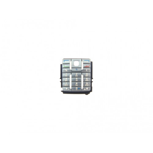 KLÁVESNICA NOKIA E60 STRIEBORNA ORIGINÁL