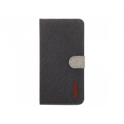 Ľanový Knižkový obal Xiaomi Redmi 7, Y3 čierny Ľanový Knižkový obal Xiaomi Redmi 7, Y3 čierny