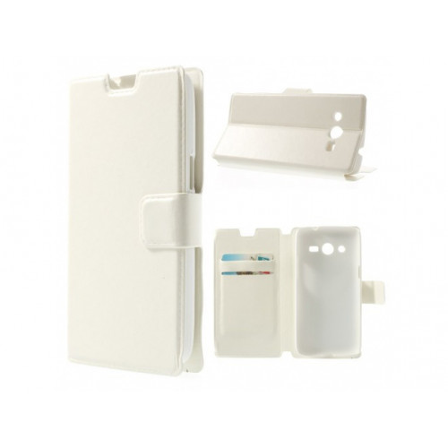 Púzdro Crazy bookSamsung Galaxy Core LTE G386F biele Púzdro Crazy bookSamsung Galaxy Core LTE G386F biele