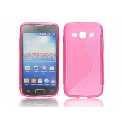 PUZDRO SAMSUNG S7272 GALAXY ACE 3 SILICON VZOR S RUŽOVE