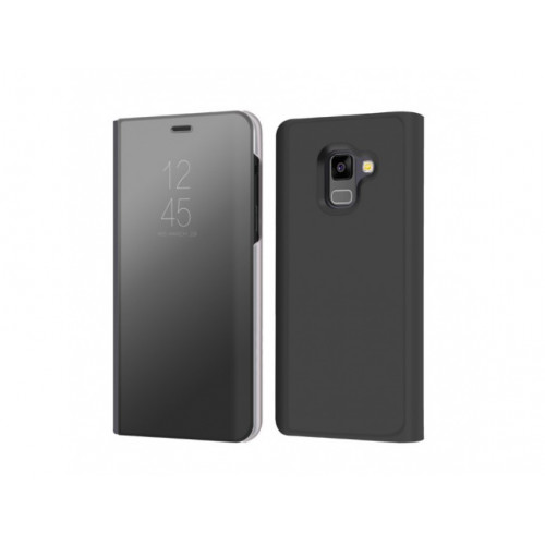 Zrkadlový Knižkový Obal Samsung Galaxy A8 Plus (2018) A730F čierny Zrkadlový Knižkový Obal Samsung Galaxy A8 Plus (2018) A730F čierny