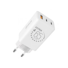 OBAL:ME GaN Cestovní Nabíječka USB-A + 2xUSB-C 65W biely