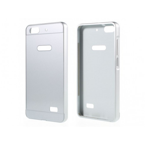 Bumper metal zadné púzdro pre Huawei Honor 4C strieborný