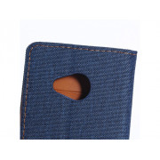Púzdro Wallet book HTC X2 - tmavo modrá