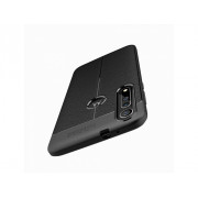 Litchi Silikónový Kryt Motorola Moto G8 čierny