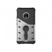 TPU Hybridné púzdro so stojančekom pre Motorola Moto G5 Plus (2017) strieborné
