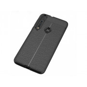 Litchi Silikónový Kryt Motorola Moto G8 čierny