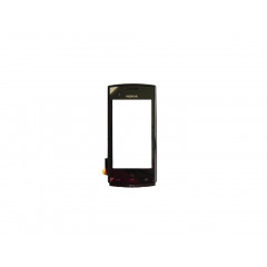 Nokia 500 dotykové sklo + predný kryt čierne oem