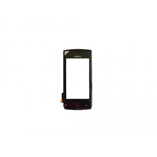 Nokia 500 dotykové sklo + predný kryt čierne oem