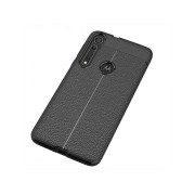 Litchi Silikónový Kryt Motorola Moto G8 Play čierny Litchi Silikónový Kryt Motorola Moto G8 Play čierny