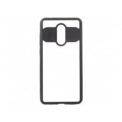 TPU rámik + Transparentné akrylové zadné hybridné púzdro pre Xiaomi Redmi 5 Plus čierne