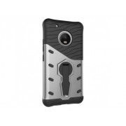 TPU Hybridné púzdro so stojančekom pre Motorola Moto G5 Plus (2017) strieborné