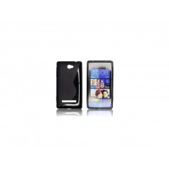 PUZDRO HTC 8S SILICON ČIERNE VZOR S