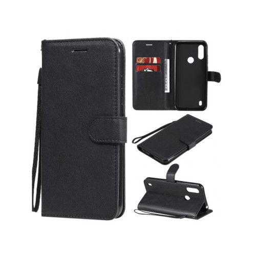 Wallet Stand Knižkový Obal Motorola Moto E6 2020 čierny