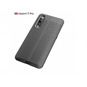 Litchi Flexiblný Silikónový Kryt Xiaomi Mi 9 Pro čierny