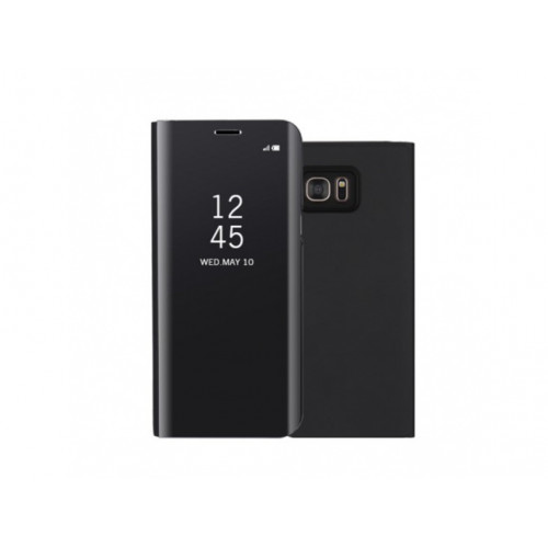 Zrkadlový Knižkový obal Huawei Y6P, Honor 9A - čierny