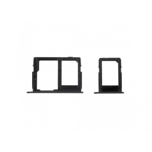 Držiak karty SIM1 + SIM2, Micro SD pre Samsung Galaxy J3 (2017)  čierny oem