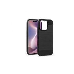 Premium CARBON Silikónový Kryt iPhone 17 čierny
