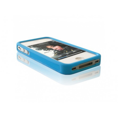 GUMENÝ RÁMIK iPHONE 4G, 4S MODRY GUMENÝ RÁMIK iPHONE 4G, 4S MODRY