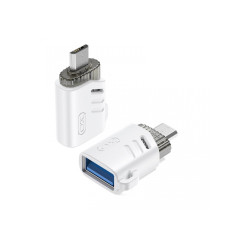 XO adaptér NB256C OTG USB - microUSB biely XO adaptér NB256C OTG USB - microUSB biely