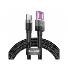 Baseus Kábel Cafule HW QC USB - USB-C 1,0 m 40W gray-black