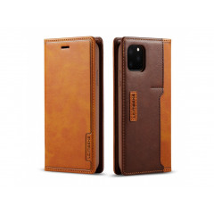LC.IMEEKE Retro Style Knižkový Obal iPhone 11 Pro 5.8 inch hnedý