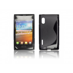 PÚZDRO LG E610 L5 SILIKON VZOR S ĆIERNE