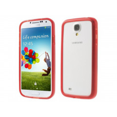 Bumper Clear pre Samsung i9500 S4 červený